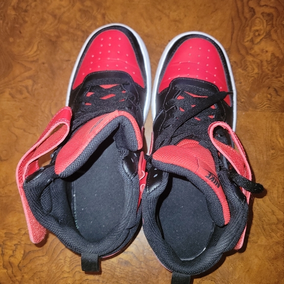 Nike Court Borough Mid 2 Red Black White Shoes Sneakers - Picture 6 of 11